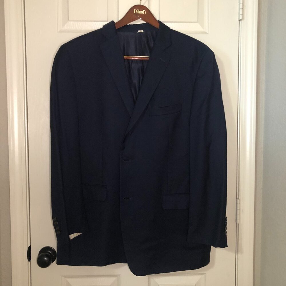 Ralph Lauren for‎ Dillards Men's Navy Blue Suit Blazer 2 Buttons 48R